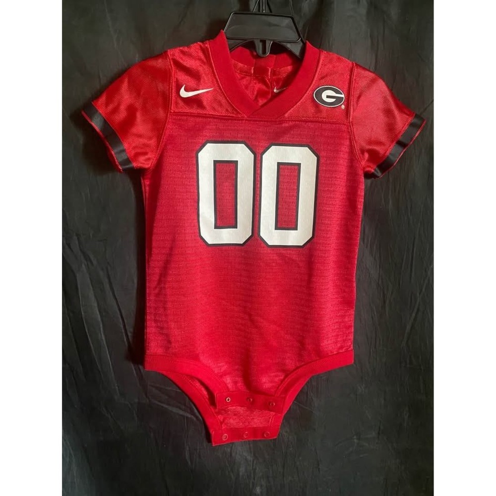 Nike Georgia Bulldogs Football Jersey Bodysuit Red Infant 18M NCAA 00